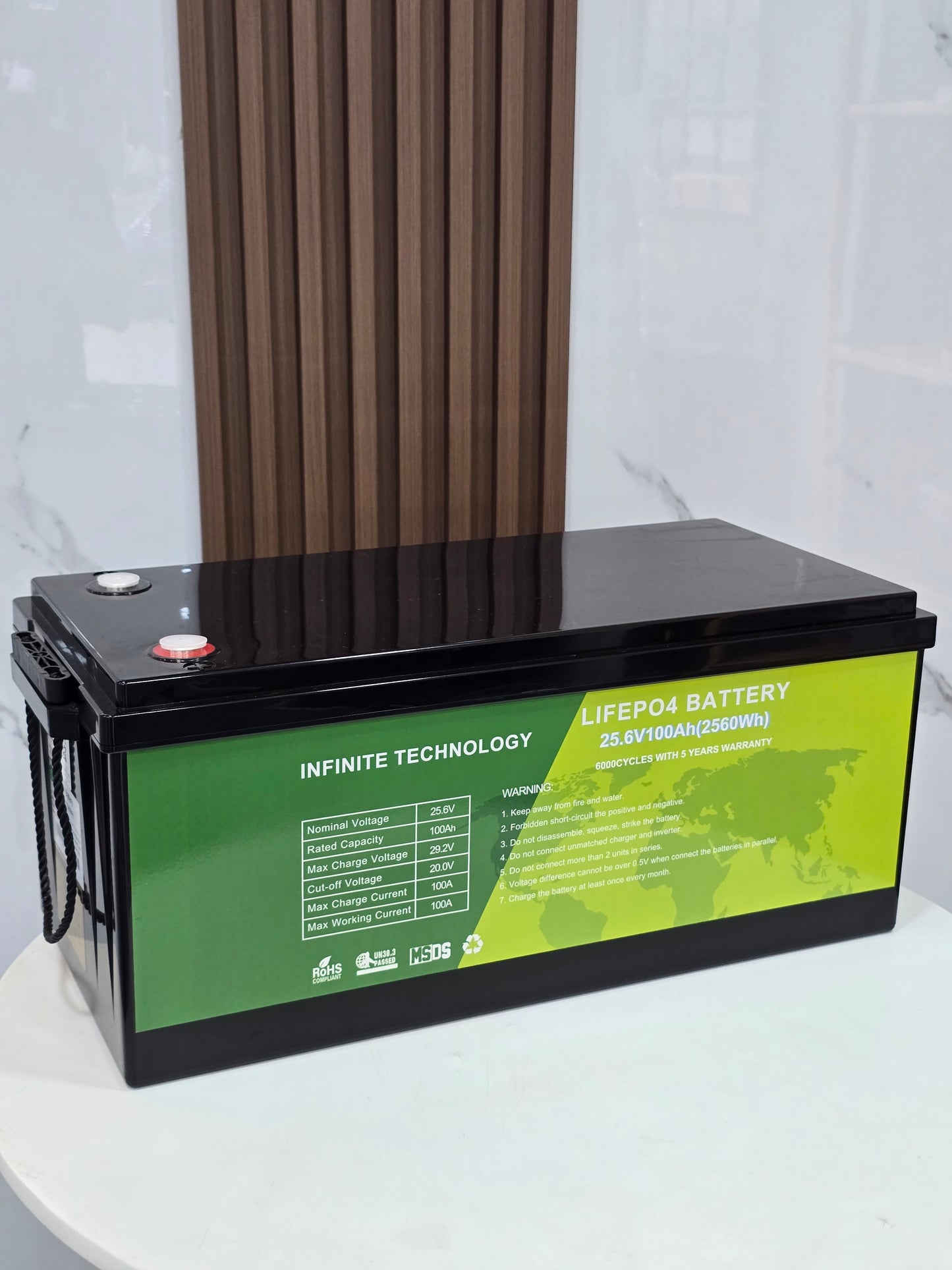 Batería de Litio LiFePO4 (24V) 100Ah Infinite Technology® - 6,000 Ciclos - Bluetooth Integrado