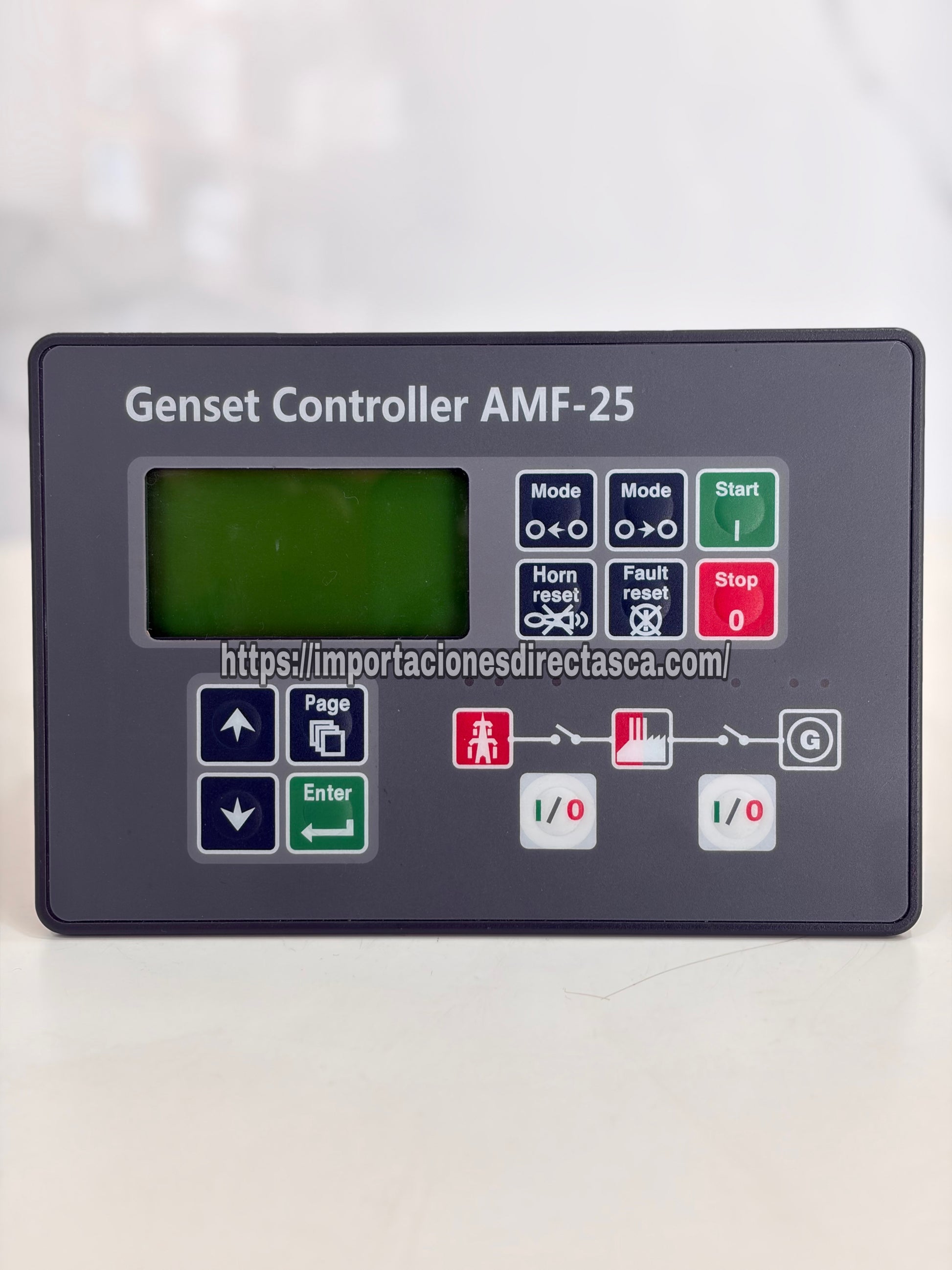 Controlador Automático de Fallas de Red AMF 25 Infinite Technology® para Plantas Eléctricas Industriales.