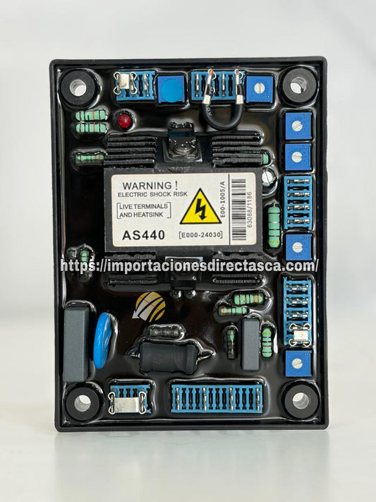 Regulador Automático de Voltaje AVR AS440 Infinite Technology® para Alternadores Industriales y Plantas Eléctricas.