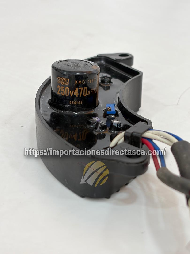 Regulador de Voltaje AVR Media Luna 250V 470uF Infinite Technology® para plantas eléctricas.