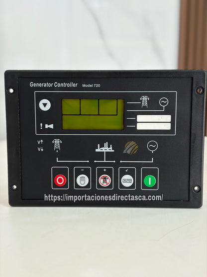 Módulo de Control Automático DSE 720 Infinite Technology® con Interfaz de Monitoreo Digital para Plantas Eléctricas.