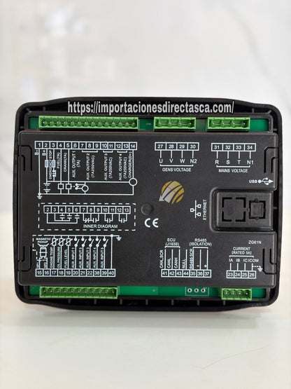 Detalle de terminales y cableado del módulo de control 6120 - Ingeniería de Reemplazo Infinite Technology®. Genset.
